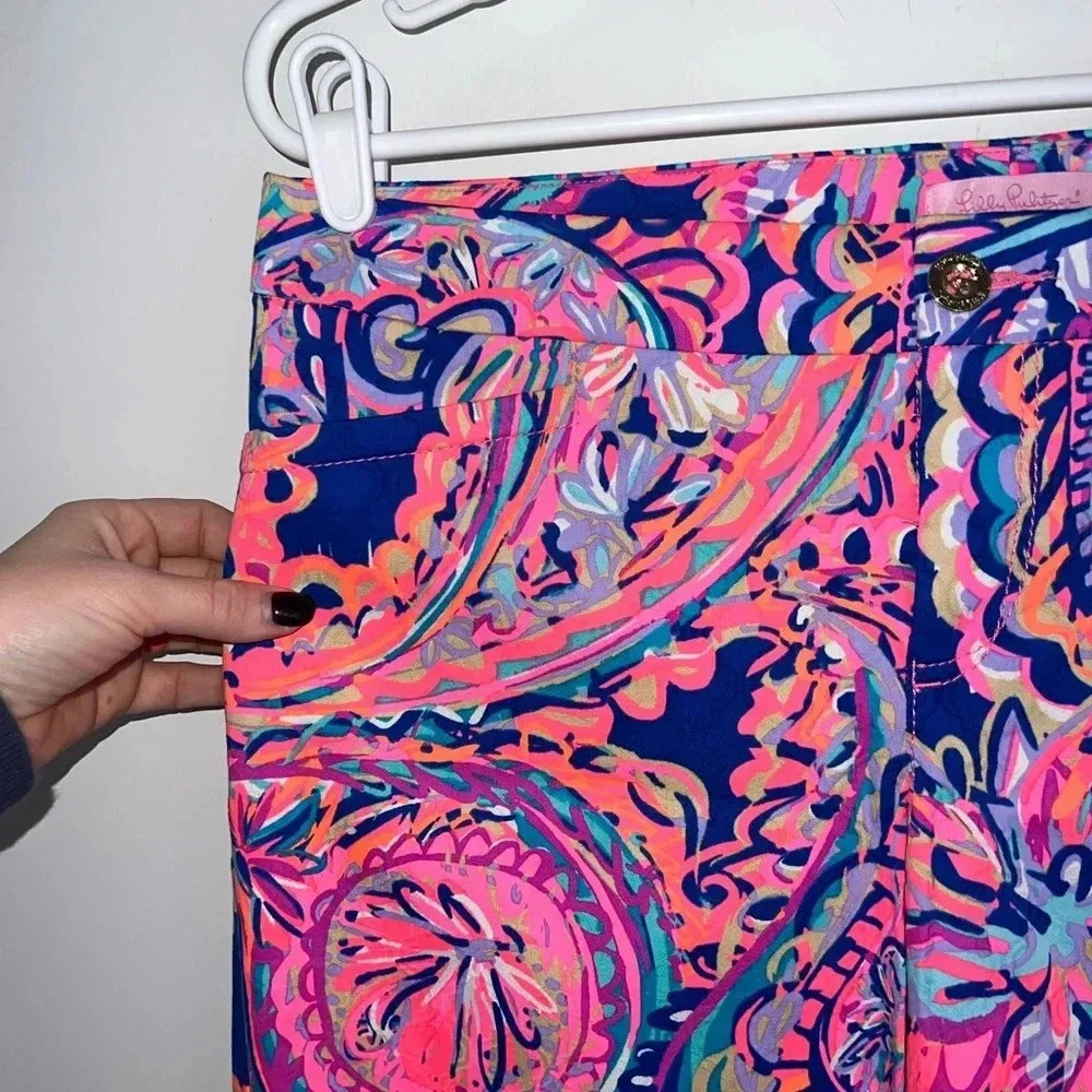 Lilly Pulitzer - Blue & Pink Textured Paisley Print - Picture 6 of 12